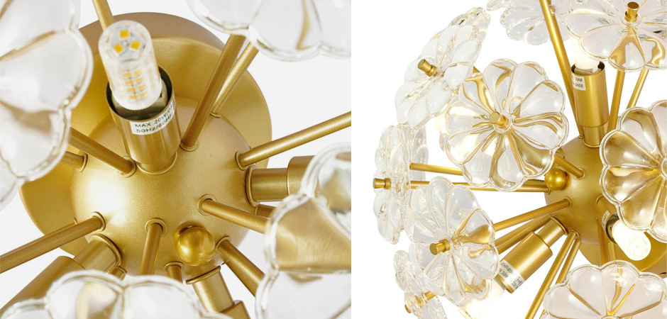 Бра Glass Flowers Sputnik Wall Lamp Бра Glass Flowers Sputnik Wall Lamp - Loft-Concept в Твери