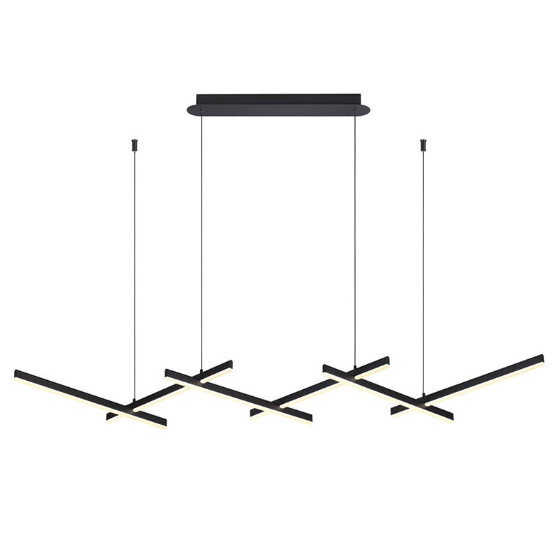 Люстра Rolf Black Lines Linear Chandelier Черный Люстра Rolf Black Lines Linear Chandelier Черный в Твери | Loft Concept