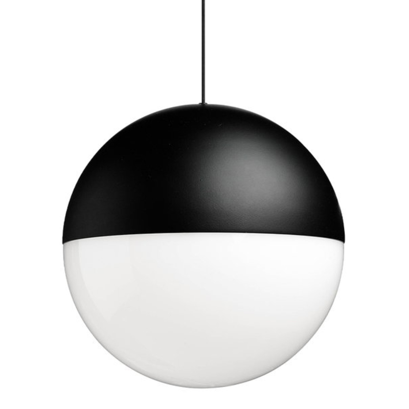 Подвесной светильник pendant lamp SPHERE II Черный Белое матовое стекло Подвесной светильник pendant lamp SPHERE II Черный Белое матовое стекло в Твери | Loft Concept