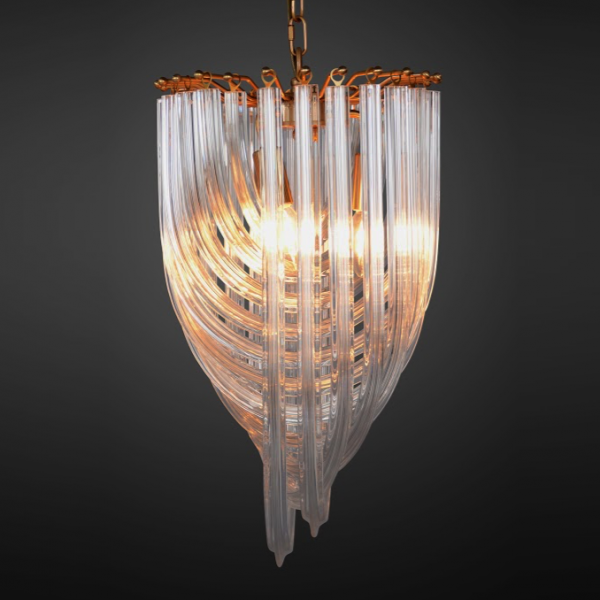 Люстра Retro Frozen Glass Chandelier 30 Champagne Люстра Retro Frozen Glass Chandelier 30 Champagne в Твери | Loft Concept