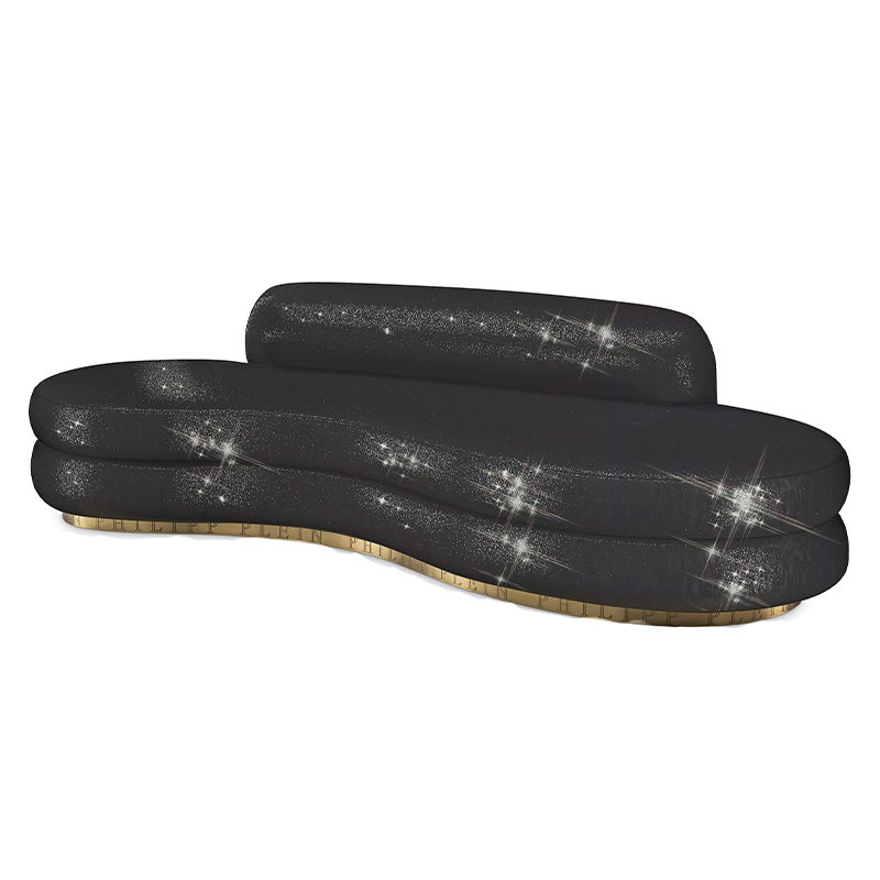 Диван Philipp Plein Sofa Icon Limited Edition Чёрный Черный Латунь Диван Philipp Plein Sofa Icon Limited Edition Чёрный Черный Латунь в Твери | Loft Concept