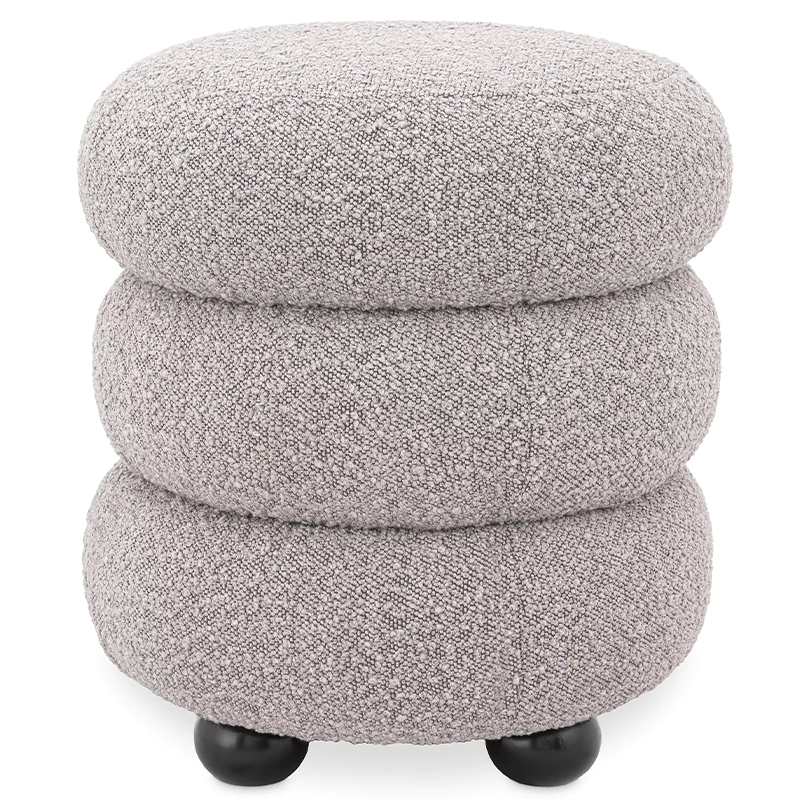 Пуф Eichholtz Stool Tulum Grey Светло-серый Черный Пуф Eichholtz Stool Tulum Grey Светло-серый Черный в Твери | Loft Concept