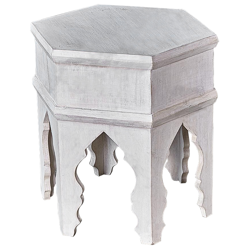 Приставной стол Weimin Grey MangoSide Table Белый Приставной стол Weimin Grey MangoSide Table Белый в Твери | Loft Concept