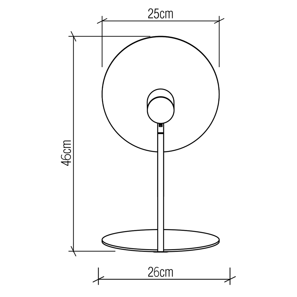 Настольная лампа с круглым деревянным отражателем и черным цилиндрическим плафоном Accord Lighting в Твери