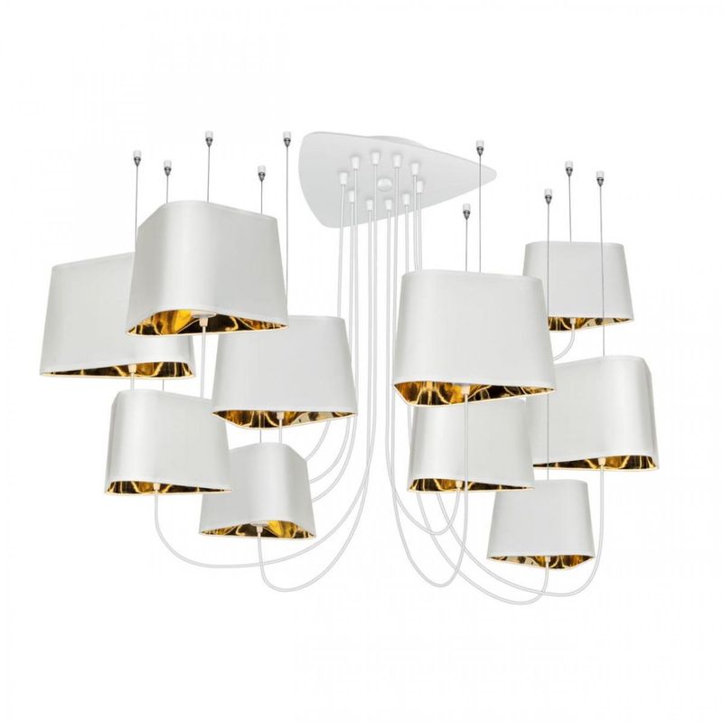 Люстра Designheure Lighting White Grand Nuage10 плафонов Белый Золотой Люстра Designheure Lighting White Grand Nuage10 плафонов Белый Золотой в Твери | Loft Concept