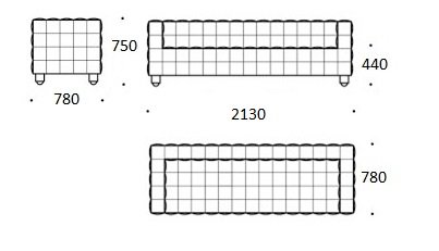 Диван Kubus 3 seater в Твери