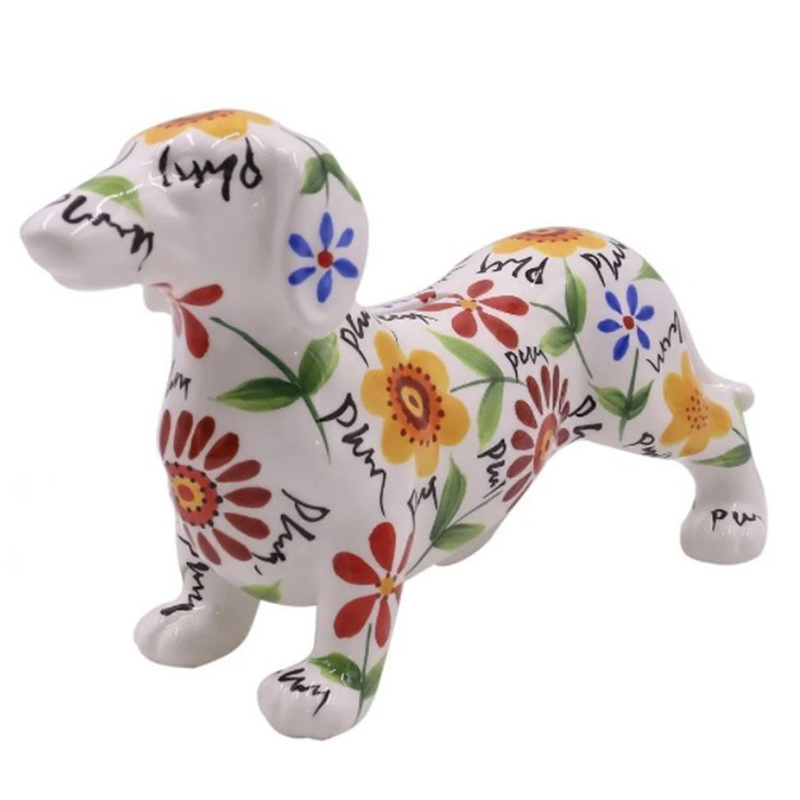 Статуэтка Flower Dachshund Белый Мульти Статуэтка Flower Dachshund Белый Мульти в Твери | Loft Concept