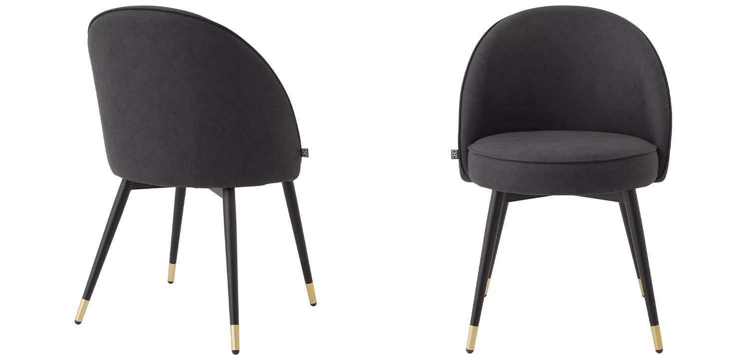 Комплект из двух стульев Eichholtz Dining Chair Cooper Set of 2 Grey - фото