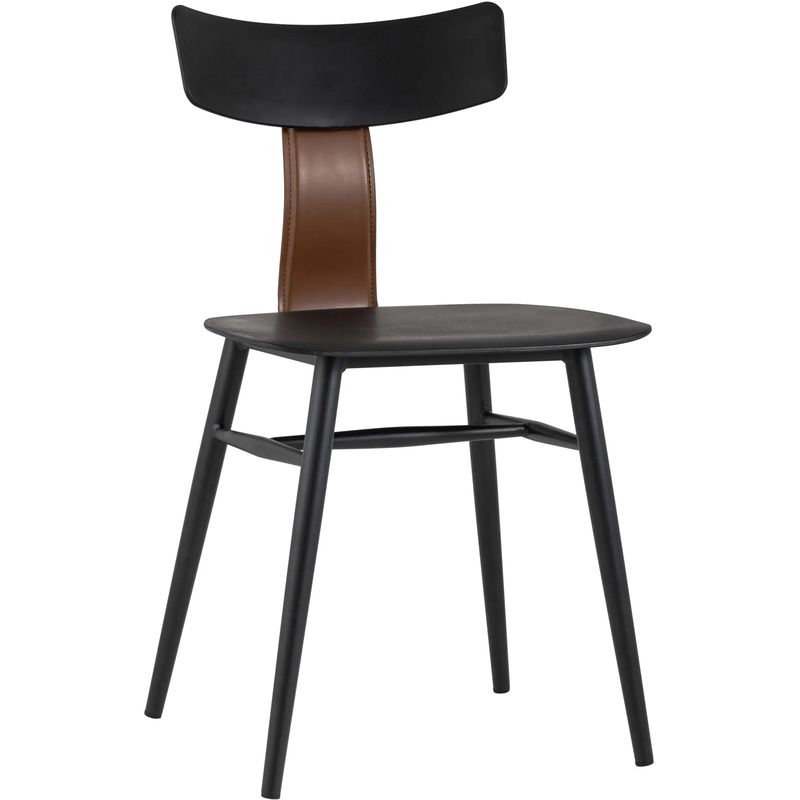 Стул ANT Black Eco-Leather Черный Коричневый в Твери | Loft Concept 