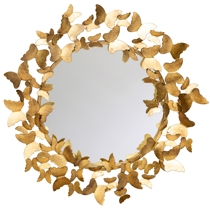 Зеркало Butterflies Circle Gold Mirror Зеркало Butterflies Circle Gold Mirror в Твери | Loft Concept