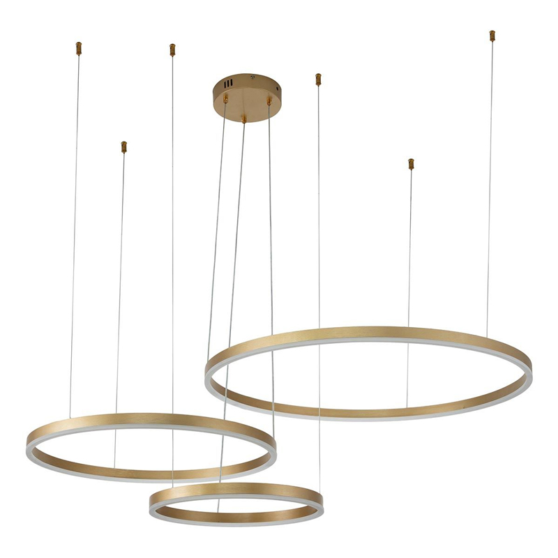 Подвесной светильник Neo Circles Triple Gold Золотой Подвесной светильник Neo Circles Triple Gold Золотой в Твери | Loft Concept