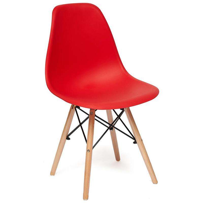 Стул DSW red Красный Древесина Стул DSW red Красный Древесина в Твери | Loft Concept