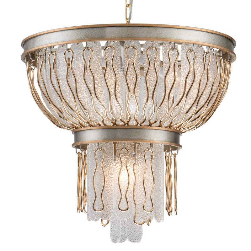 Люстра Abel Chandelier 55 Золотой Серебряный Прозрачный Люстра Abel Chandelier 55 Золотой Серебряный Прозрачный в Твери | Loft Concept