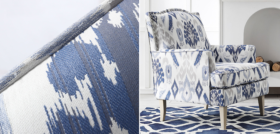Кресло Armchair Ornament Blue Ikat Кресло Armchair Ornament Blue Ikat - Loft-Concept в Твери