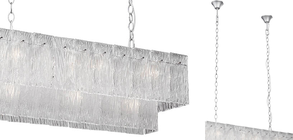 Люстра прямоугольная Textured Glass Chandelier - Loft-Concept в Твери