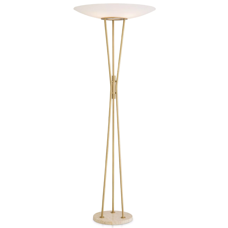 Торшер Eichholtz Floor Lamp Collina Латунь Белый Песочный Торшер Eichholtz Floor Lamp Collina Латунь Белый Песочный в Твери | Loft Concept