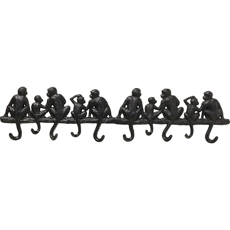 Настенная вешалка Monkey Family L Черный Настенная вешалка Monkey Family L Черный в Твери | Loft Concept