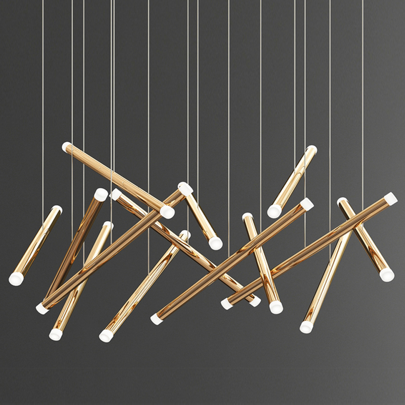 Люстра Dutti D0068 LED Chandelier Modern 14 Глянцевое золото Люстра Dutti D0068 LED Chandelier Modern 14 Глянцевое золото в Твери | Loft Concept