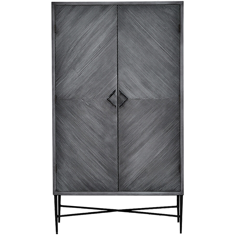 Шкаф Macayo Wardrobe Серый Черный Коричневый Шкаф Macayo Wardrobe Серый Черный Коричневый в Твери | Loft Concept