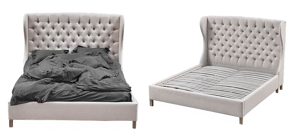 Кровать Aivengo Bed Light Gray Кровать Aivengo Bed Light Gray - Loft-Concept в Твери