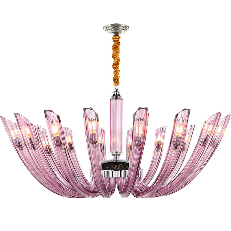 Люстра Pink Rays Chandelier Розовый Хром Люстра Pink Rays Chandelier Розовый Хром в Твери | Loft Concept