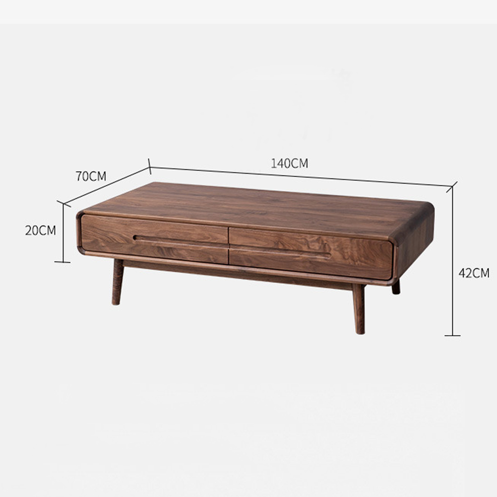 Кофейный стол из массива дерева с выдвижными ящиками Coffee Walnut Table в Твери