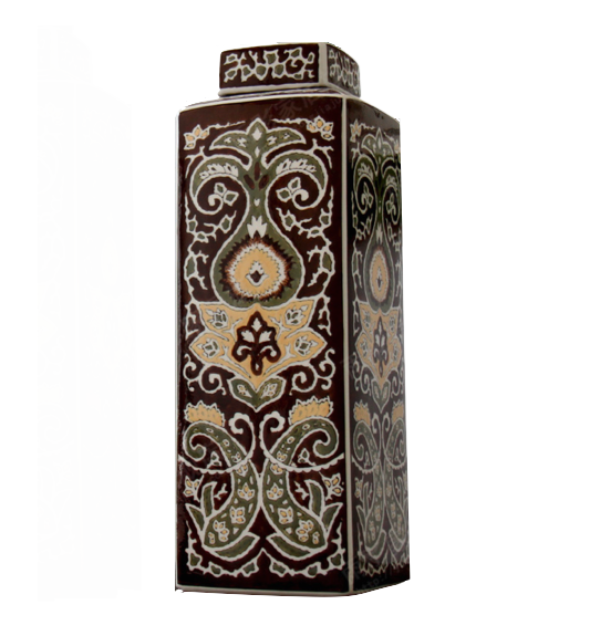 Ваза Brown ornament Черный Ваза Brown ornament Черный в Твери | Loft Concept