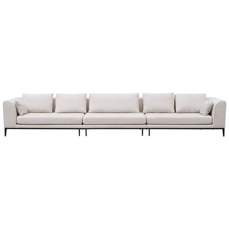 Диван Willa Long Sofa Молочный Черный в Твери | Loft Concept 