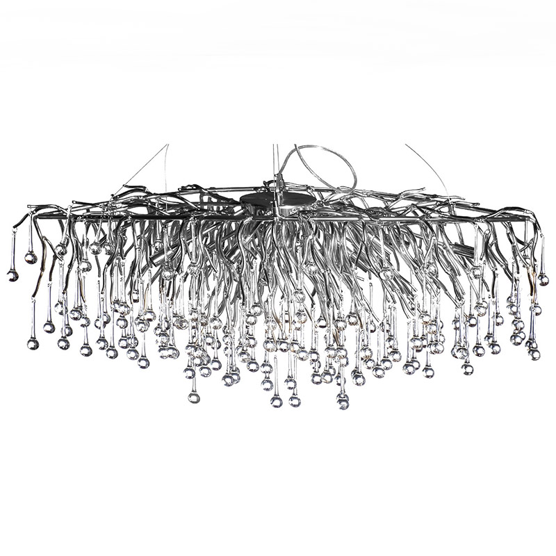 Люстра Droplet Chrome Chandelier  Хром Прозрачный в Твери | Loft Concept 
