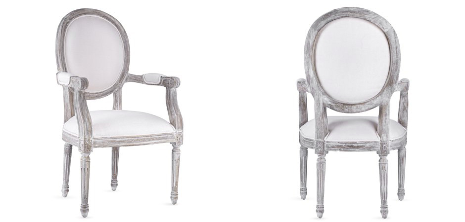 Стул REGENCY MEDALLION ARMCHAIR Avory Linen - Loft-Concept в Твери