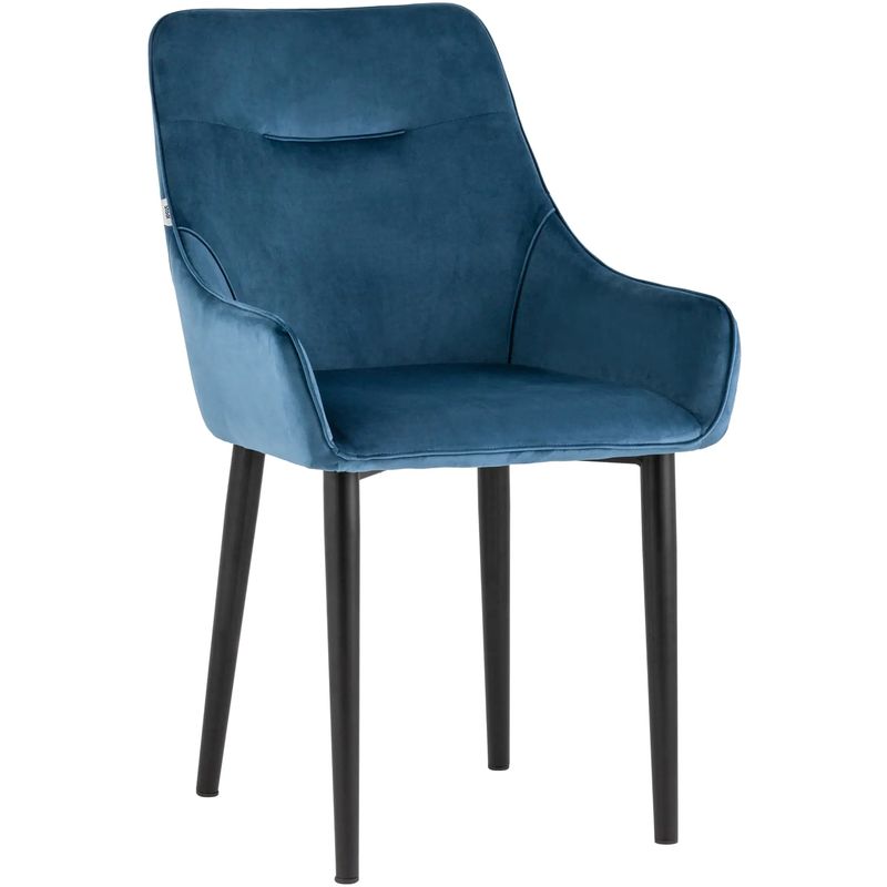 Стул Joan Chair Синий Велюр Синий Черный Стул Joan Chair Синий Велюр Синий Черный в Твери | Loft Concept