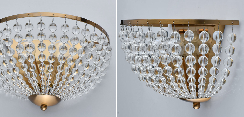 Бра Virginia Clear Beads Wall Lamp Gold Бра Virginia Clear Beads Wall Lamp Gold - Loft-Concept в Твери