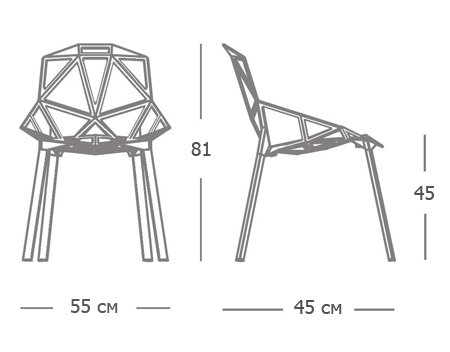 Дизайнерский стул CHAIR ONE black Дизайнерский стул CHAIR ONE black в Твери