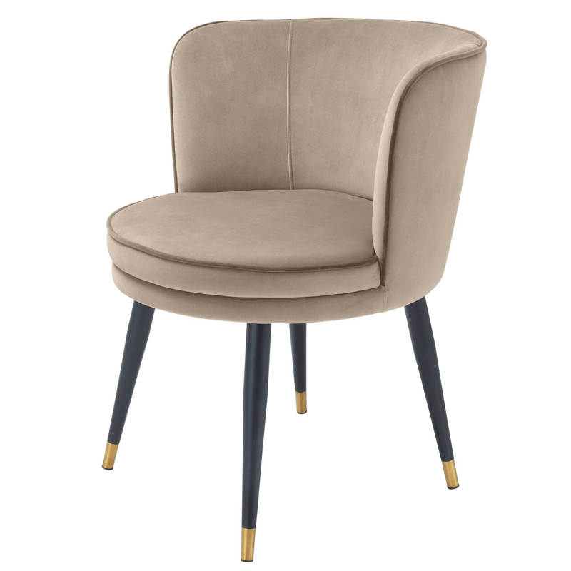 Стул Eichholtz Dining Chair Grenada greige Бежево-серый Черный Латунь Стул Eichholtz Dining Chair Grenada greige Бежево-серый Черный Латунь в Твери | Loft Concept