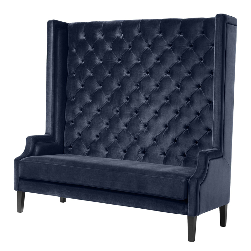 Диван Eichholtz Sofa Spectator midnight blue Синий Черный в Твери | Loft Concept 