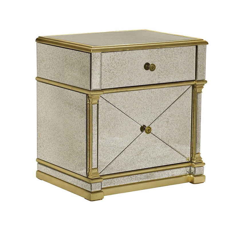 Комод зеркальный Mirrored Commode Aged Золотой Комод зеркальный Mirrored Commode Aged Золотой в Твери | Loft Concept