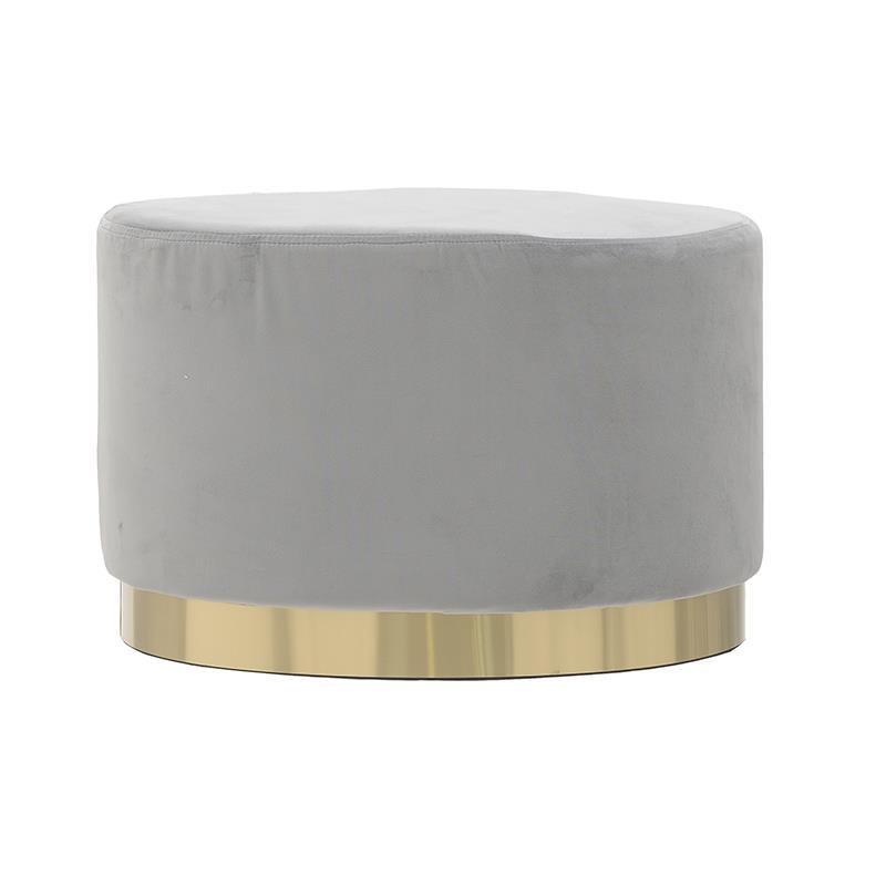 Пуф Golden Belt Gray Pastel Серый Золотой Пуф Golden Belt Gray Pastel Серый Золотой в Твери | Loft Concept