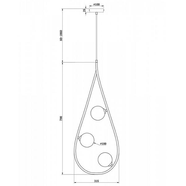 Люстра Marcan 3 Ball Chandelier Black Люстра Marcan 3 Ball Chandelier Black в Твери