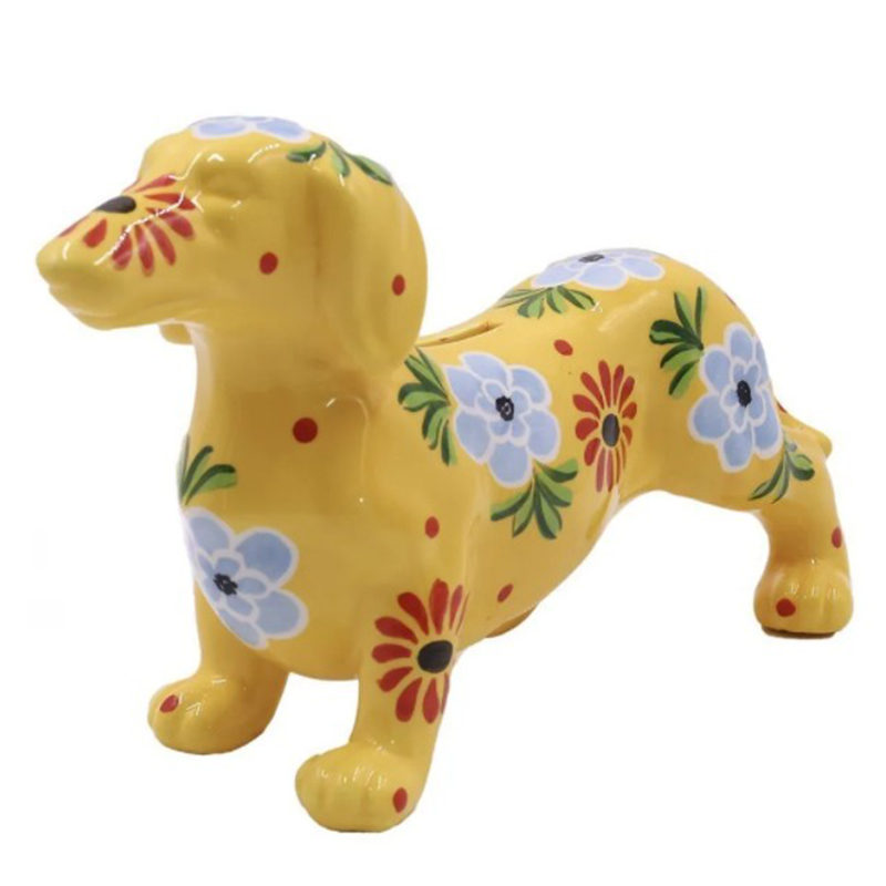 Статуэтка Flower Dachshund yellow Желтый Мульти Статуэтка Flower Dachshund yellow Желтый Мульти в Твери | Loft Concept