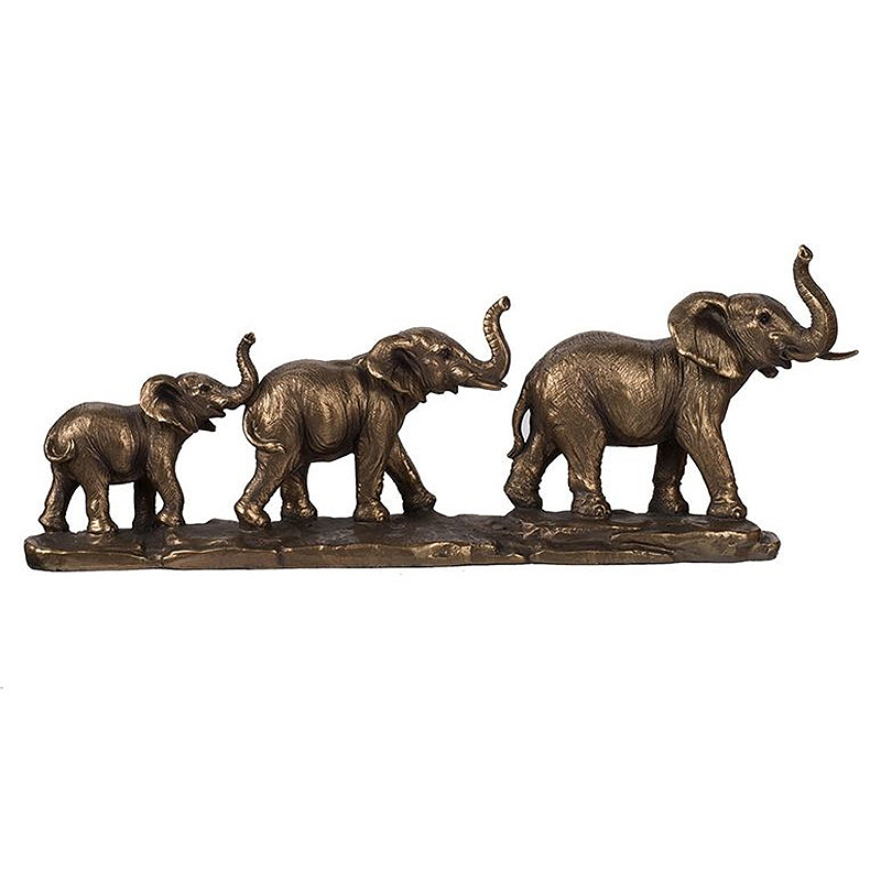 Композиция в виде семьи слонов Elephants Figurine Бронза Композиция в виде семьи слонов Elephants Figurine Бронза в Твери | Loft Concept