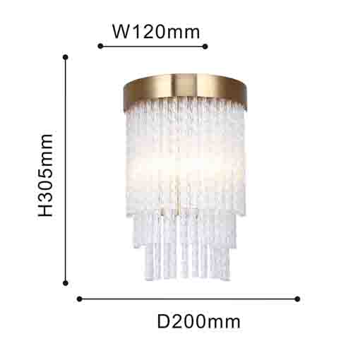 Бра с прозрачными стеклянными трубочками и металлическим основанием Nembus в Твери