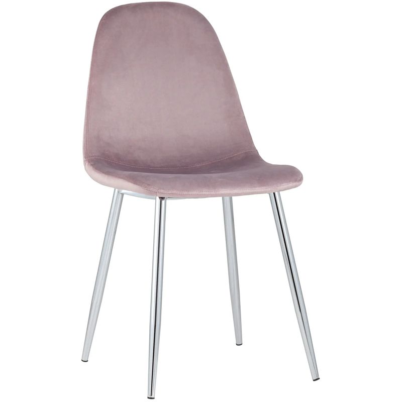 Стул Archie Chair Пыльно-Розовый Велюр Хромированные ножки Розовый пастельный Серебряный Стул Archie Chair Пыльно-Розовый Велюр Хромированные ножки Розовый пастельный Серебряный в Твери | Loft Concept