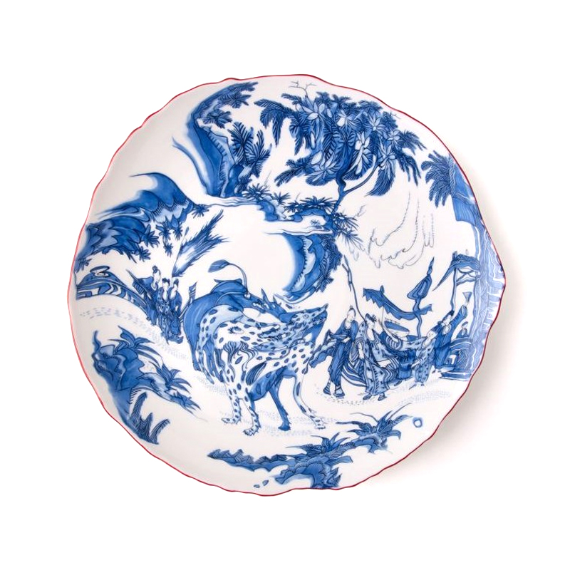 Тарелка Seletti Blue Chinoiserie Белый Синий Тарелка Seletti Blue Chinoiserie Белый Синий в Твери | Loft Concept