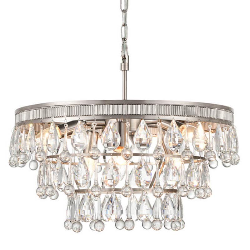 Люстра Freude Chandelier 50 Прозрачный (Transparent) Никель Сатин Люстра Freude Chandelier 50 Прозрачный (Transparent) Никель Сатин в Твери | Loft Concept