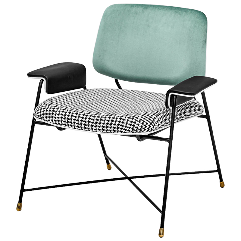 Кресло Bagot Chair Mint Черно-белый Мятный Кресло Bagot Chair Mint Черно-белый Мятный в Твери | Loft Concept