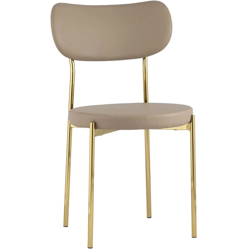 Стул Alfie Chair Золотые ножки Бежевая Экокожа Бежевый Золотой Стул Alfie Chair Золотые ножки Бежевая Экокожа Бежевый Золотой в Твери | Loft Concept