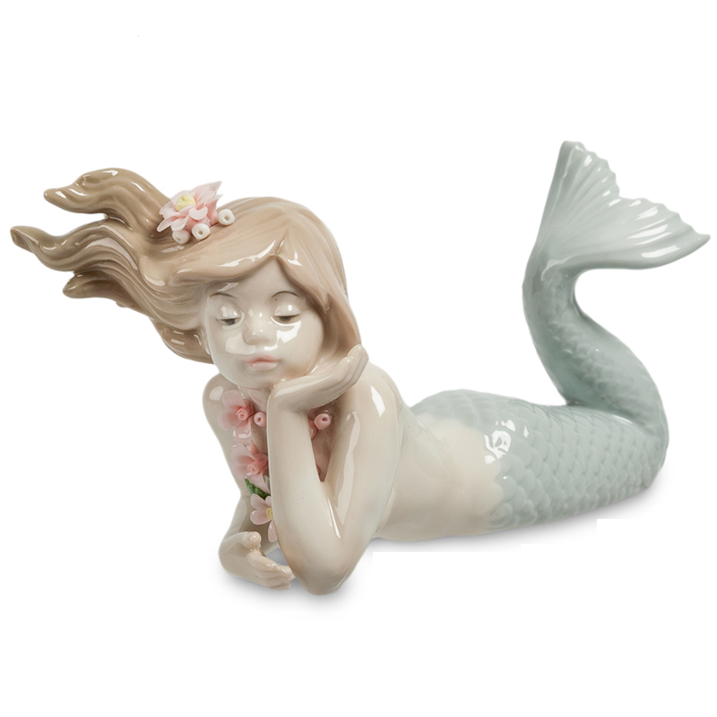 Статуэтка Mermaid Leia Бежевый Серо-голубой Розовый пастельный Статуэтка Mermaid Leia Бежевый Серо-голубой Розовый пастельный в Твери | Loft Concept
