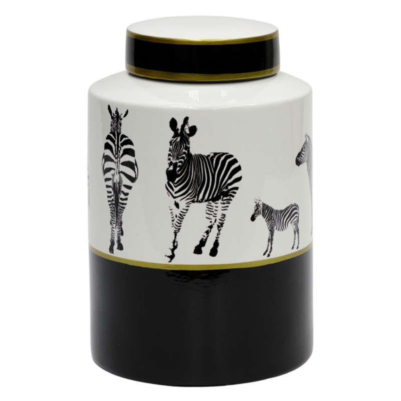 Ваза Zebra Vase white and black 26 Белый Черный Золотой Ваза Zebra Vase white and black 26 Белый Черный Золотой в Твери | Loft Concept