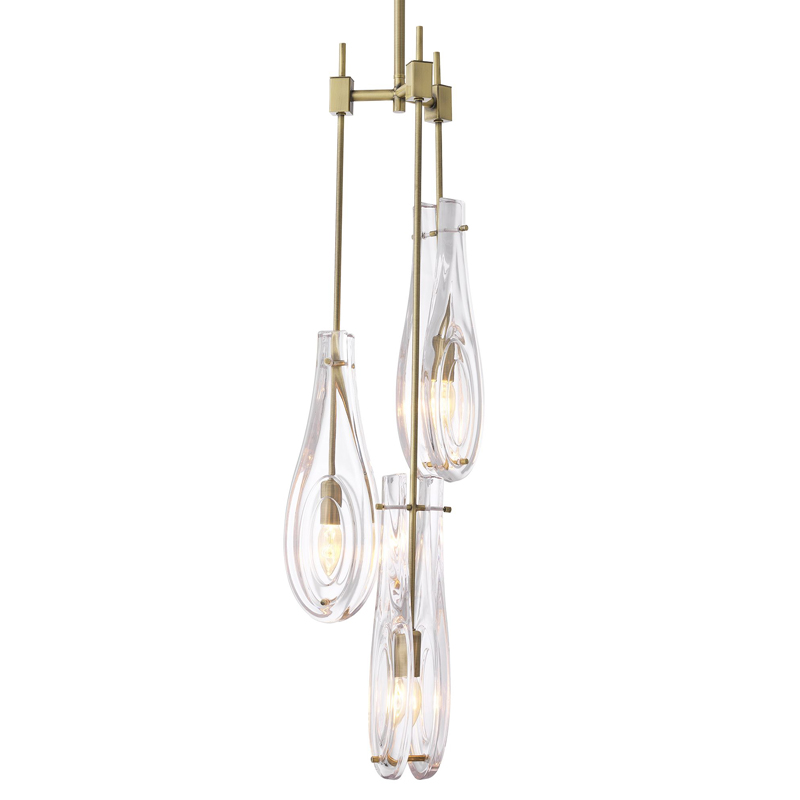 Люстра Eichholtz Chandelier Bellano S Brass Латунь Прозрачный Люстра Eichholtz Chandelier Bellano S Brass Латунь Прозрачный в Твери | Loft Concept