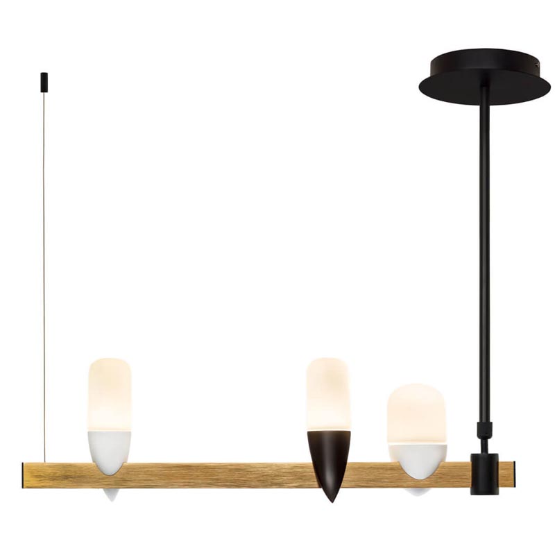 Люстра Ebenezer Chandelier Linear black 60 Латунь Черный Люстра Ebenezer Chandelier Linear black 60 Латунь Черный в Твери | Loft Concept